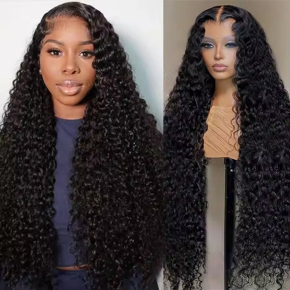 30 40 Inch Deep Wave 13x6 13x4 HD Lace Front Human Hair Wigs Curly 360 HD Transparent Lace Frontal Brazilian Wig For Black Women