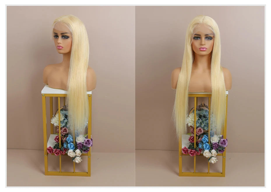 Ultra Full Honey Blonde Wig – 250% Density, 13x6 Lace, Straight Human Hair