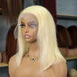 200% Density Blonde 13x4 Straight Lace Frontal Bob Wig Silky #613 Blonde Color Pre Plucked With Baby Hair 100% Human Hair Wigs