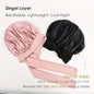 Adjustable Satin Sleep Bonnet with Tie Band – Unisex Hair Protection Cap
