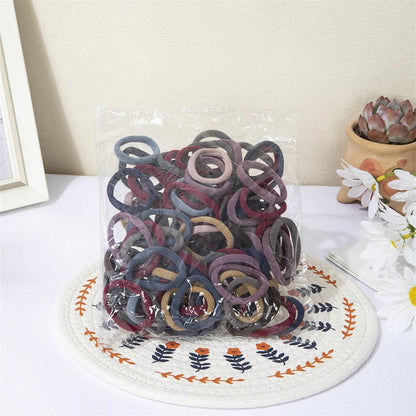 50/100pcs Black Hair Bands – High Elastic Hair Ties for Women & Girls`