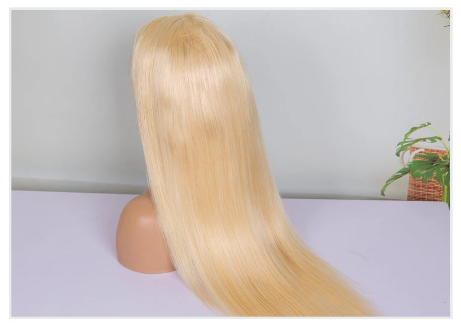 Ultra Full Honey Blonde Wig – 250% Density, 13x6 Lace, Straight Human Hair