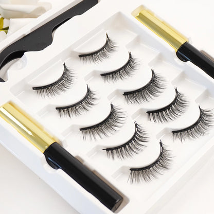 Magnetic Eyelashes Kit, Long Lasting and Reusable Magnetic Lashes Natural Look, Eyelashes with Magnetic Eyeliner, Easy to Wear