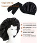 Adjustable Satin Sleep Bonnet with Tie Band – Unisex Hair Protection Cap