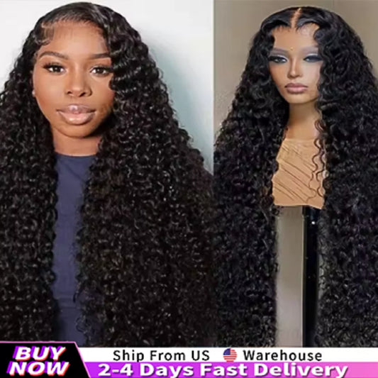30 40 Inch Deep Wave 13x6 13x4 HD Lace Front Human Hair Wigs Curly 360 HD Transparent Lace Frontal Brazilian Wig For Black Women