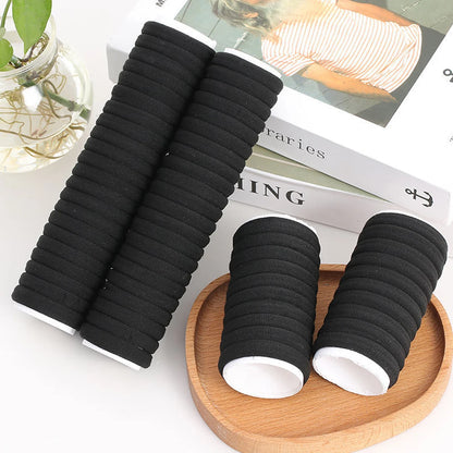 50/100pcs Black Hair Bands – High Elastic Hair Ties for Women & Girls`