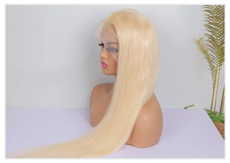 Ultra Full Honey Blonde Wig – 250% Density, 13x6 Lace, Straight Human Hair