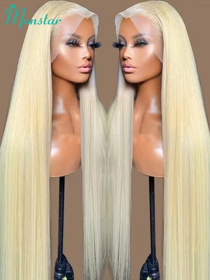 Ultra Full Honey Blonde Wig – 250% Density, 13x6 Lace, Straight Human Hair