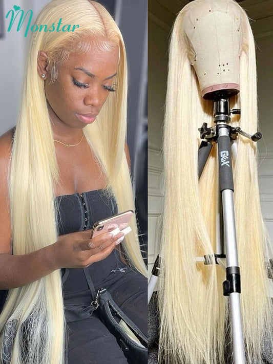 Ultra Full Honey Blonde Wig – 250% Density, 13x6 Lace, Straight Human Hair