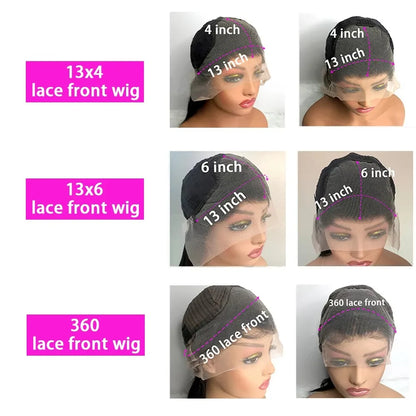 30 40 Inch Deep Wave 13x6 13x4 HD Lace Front Human Hair Wigs Curly 360 HD Transparent Lace Frontal Brazilian Wig For Black Women