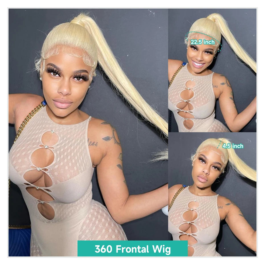 Ultra Full Honey Blonde Wig – 250% Density, 13x6 Lace, Straight Human Hair