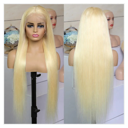 Ultra Full Honey Blonde Wig – 250% Density, 13x6 Lace, Straight Human Hair